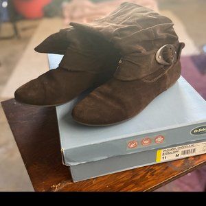 Dr. Scholl's Oakland Suede Boots Brown